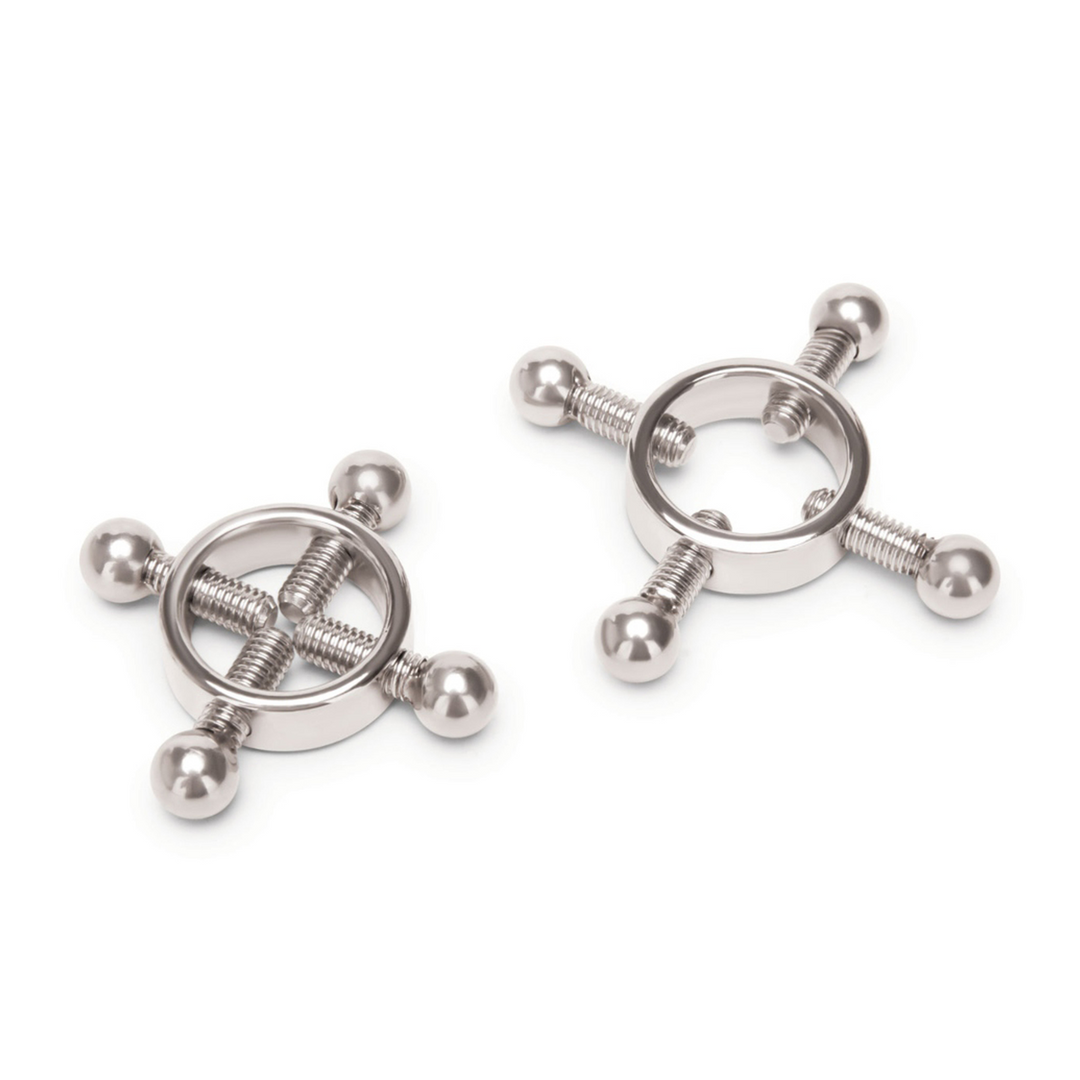 4-Way Screw Nipple Clamp Silver - Durable & Adjustable