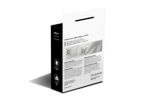 4-Wege-Schraubnippelklemme Silber – Langlebig & verstellbar