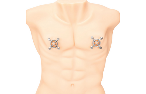 4 Way Screw Nipple Clamp - Silver