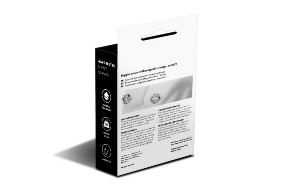 Magnetische Nippelkrone Klammern - Silber