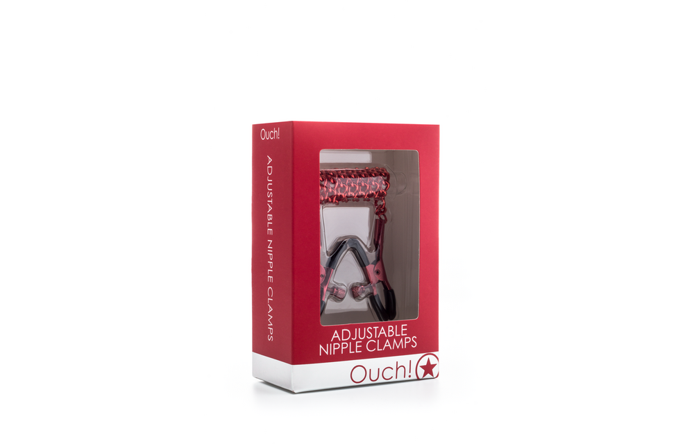 Adjustable Nipple Clamps Red | Ouch! Intense Sensations