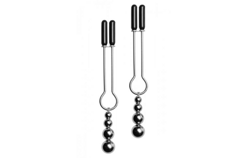 Dekorative Nippelklemmen mit dreifachen Perlen | XR Brands