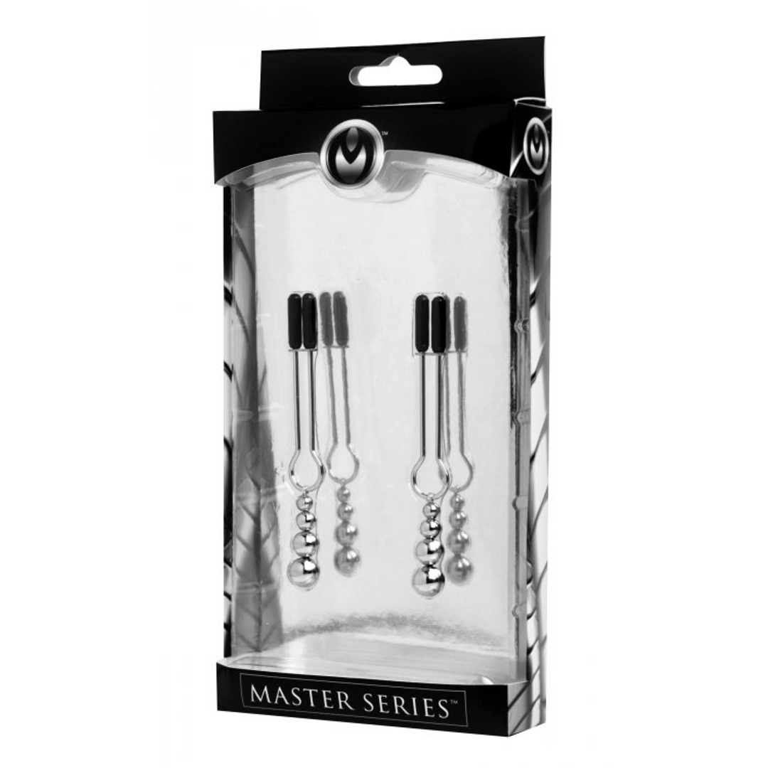 Decorative Nipple Clamps with Triple Beads | XR Brands