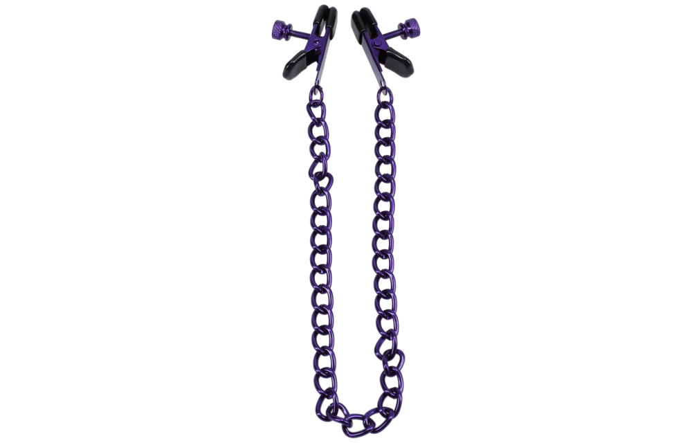 Chained Purple Nipple Clamps | Adjustable Sensual Pleasure