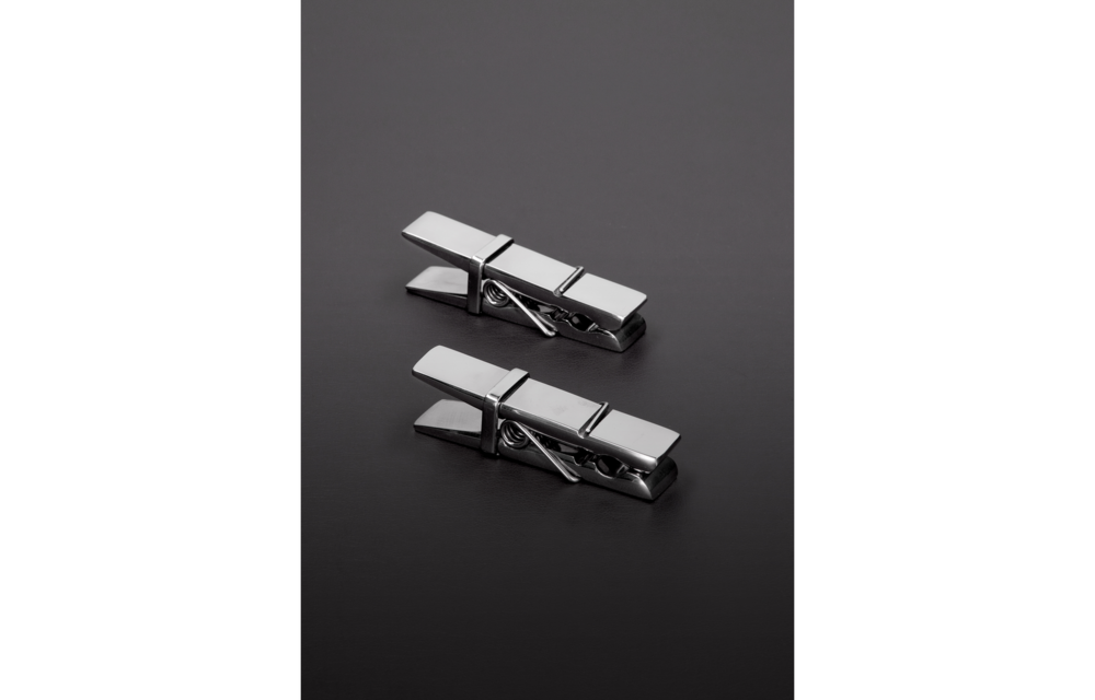 Clothes peg nipple clamps | Intense BDSM sensations Steel