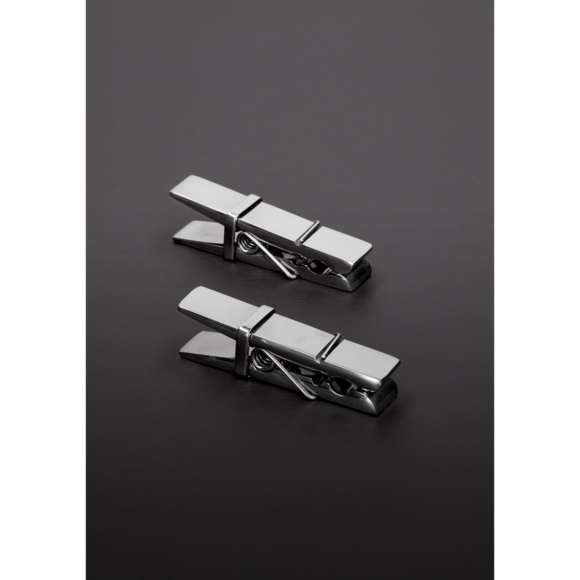 Clothes peg nipple clamps | Intense BDSM sensations Steel