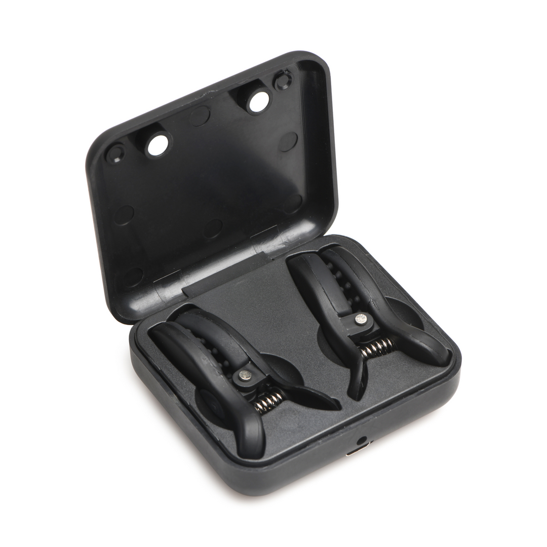 Dark Grip Nipple Clamps Black - Vibrating & Intense Pleasure