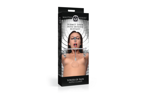 Tower of Pain Nipple Clamps Silver – Intense & Safe Sensation