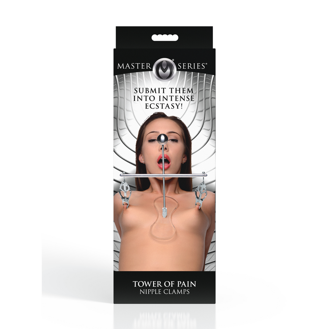 Tower of Pain Nipple Clamps Silver – Intense & Safe Sensation