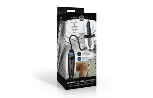 Rosebud Driller Deluxe Set - Vibrerende Siliconen Roosknop Pomp