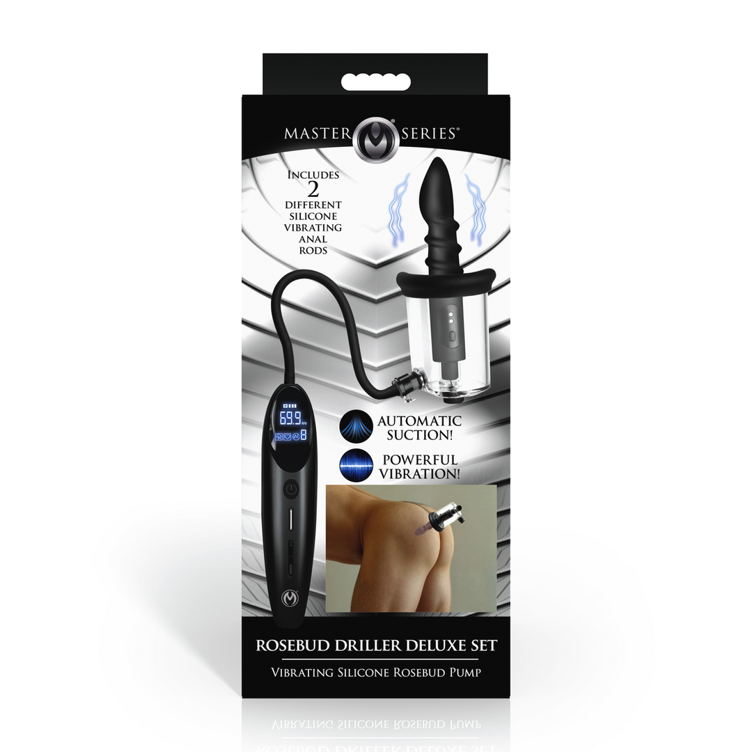 Rosebud Driller Deluxe Set - Vibrerende Siliconen Roosknop Pomp