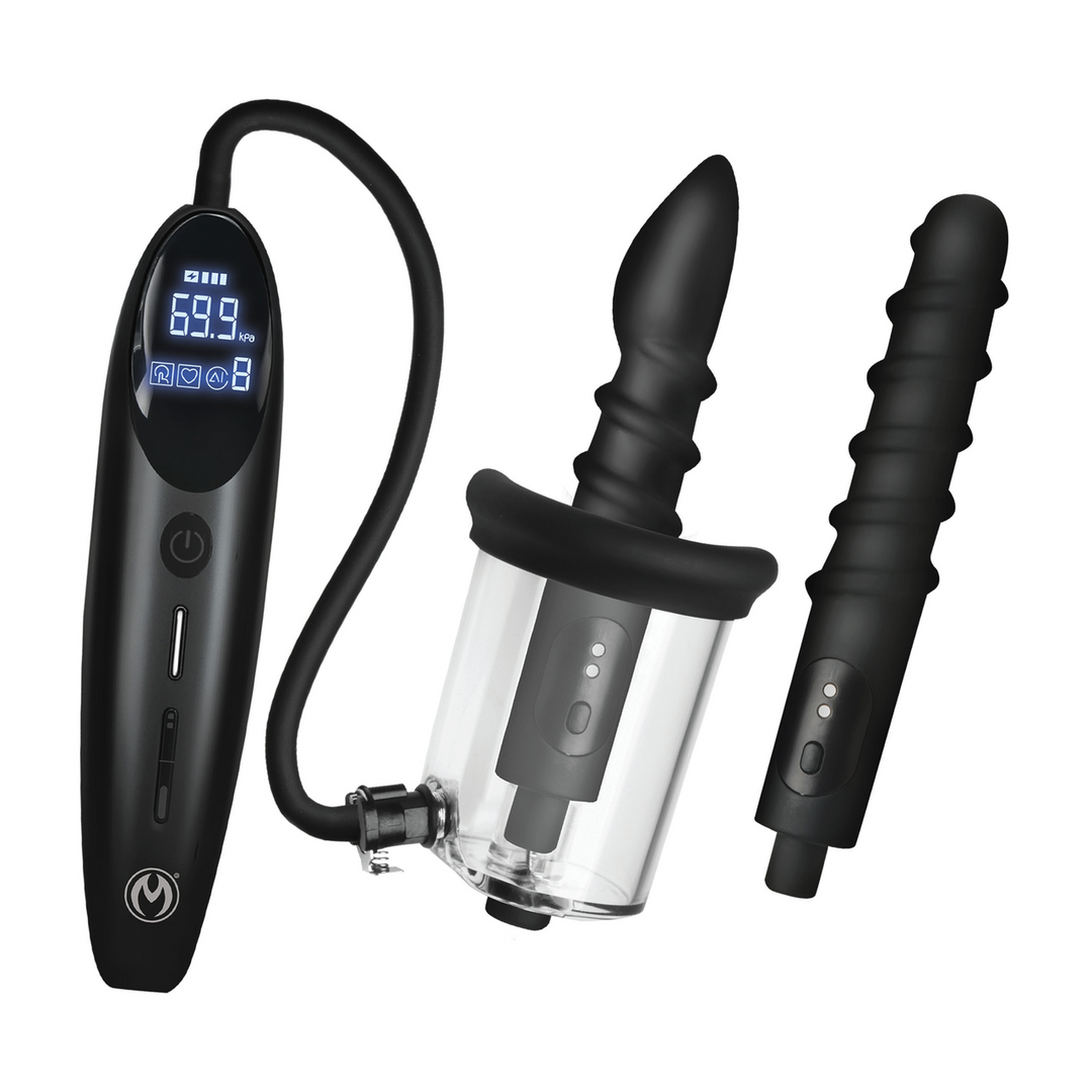 Rosebud Driller Deluxe Set - Vibrerende Siliconen Roosknop Pomp