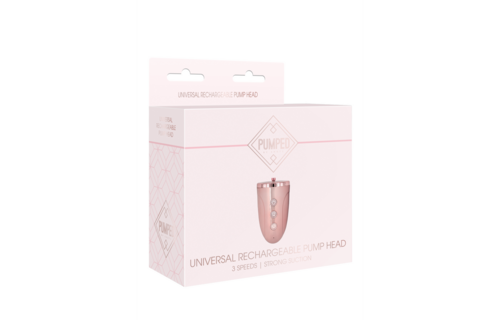 Universal rechargeable pump head with powerful suction