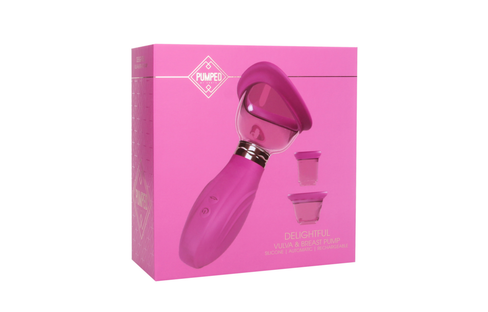 Wunderbare wiederaufladbare Brust- und Vulva-Pumpe Rosa – Pumped Shots