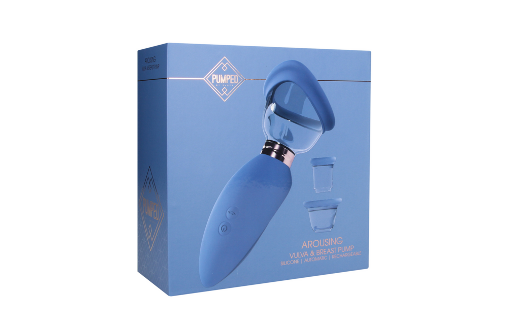 Opwindend Oplaadbare Vulva- & Borstpomp Blauw | Pumped Shots