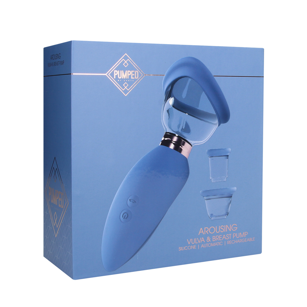 Exciting Rechargeable Vulva & Breast Pump Blue | Pumped Shots