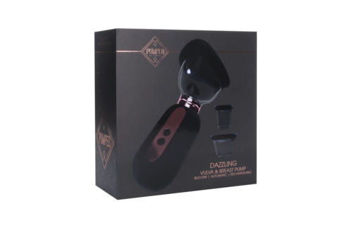Dazzling Oplaadbare Vulva & Borst Pomp – Verstevigend Zwart
