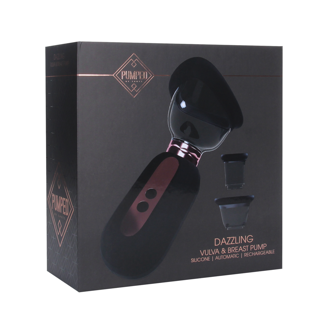 Dazzling Oplaadbare Vulva & Borst Pomp – Verstevigend Zwart