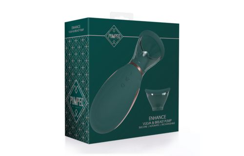 Enhance Oplaadbare Vulva & Borstpomp - Bosgroen, Verstevigd