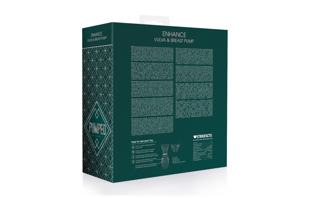 Enhance Wiederaufladbare Vulva- und Brustpumpe – Waldgrün, verstärkt