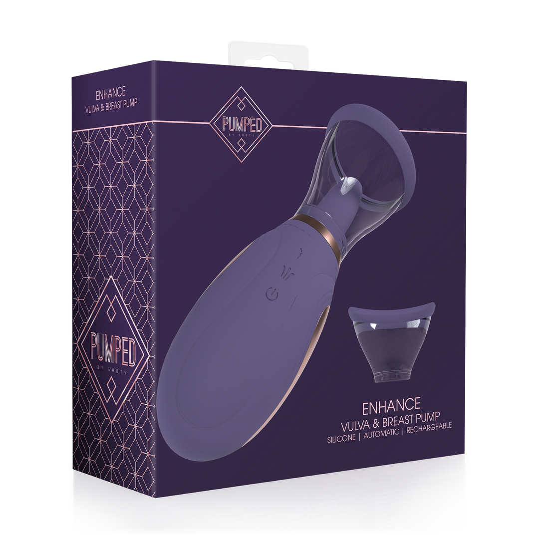 Enhance Oplaadbare Vulva & Borst Pomp Paars | Shots