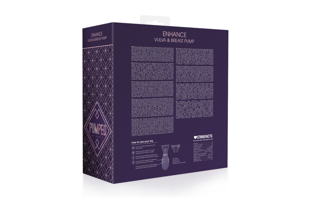 Enhance Wiederaufladbare Vulva- und Brustpumpe Lila | Shots