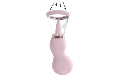 Sensual Rechargeable Vulva & Breast Pump - Pink | Pumped Shots