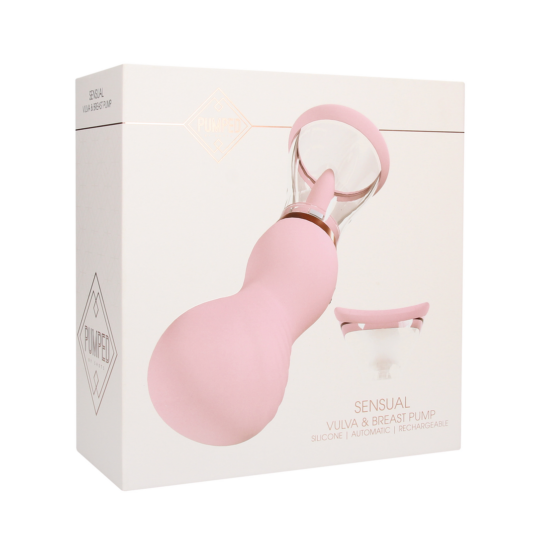Sensual Rechargeable Vulva & Breast Pump - Pink | Pumped Shots