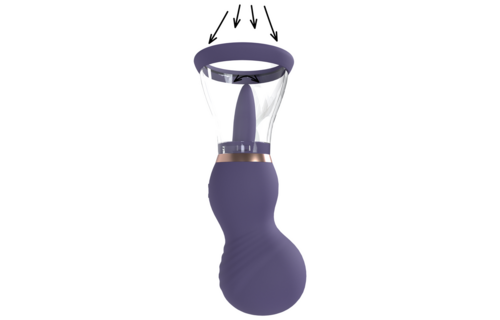Sensual Rechargeable Vulva & Breast Pump Purple – Firming & Comfortable