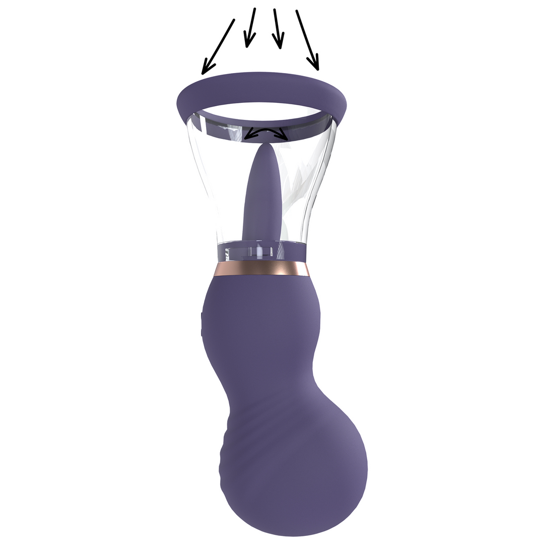 Sensual Rechargeable Vulva & Breast Pump Purple – Firming & Comfortable