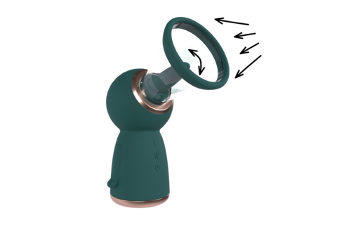 Exquisite Forest Green Vulva and Breast Pump - Rechargeable & Firming