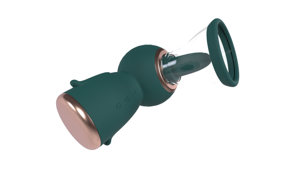 Exquisite Forest Green Vulva and Breast Pump - Rechargeable & Firming