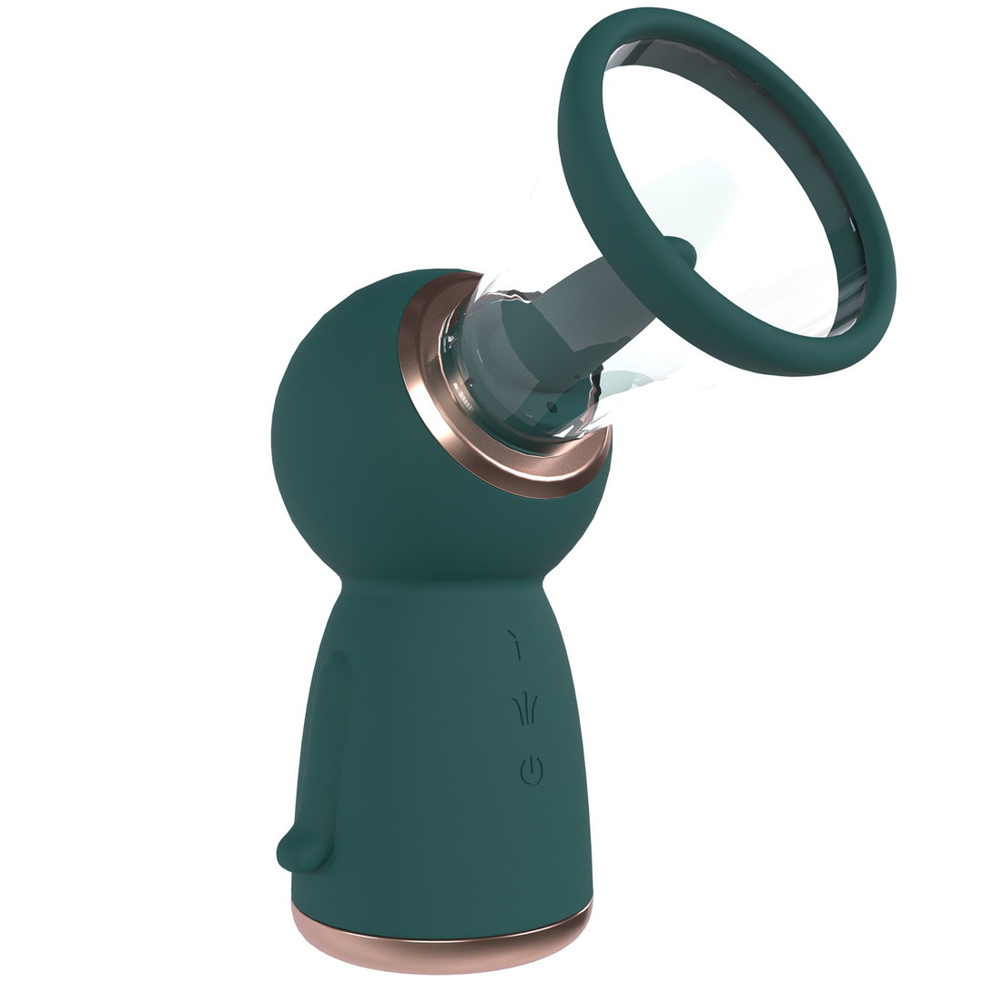 Exquisite Forest Green Vulva and Breast Pump - Rechargeable & Firming
