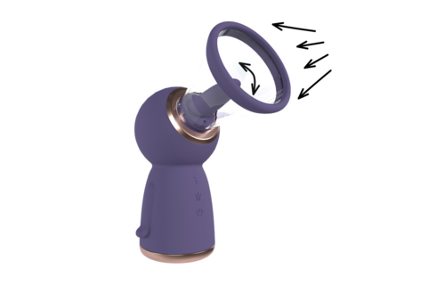 Exquisite Rechargeable Vulva & Breast Pump Purple - Firm & Sensual