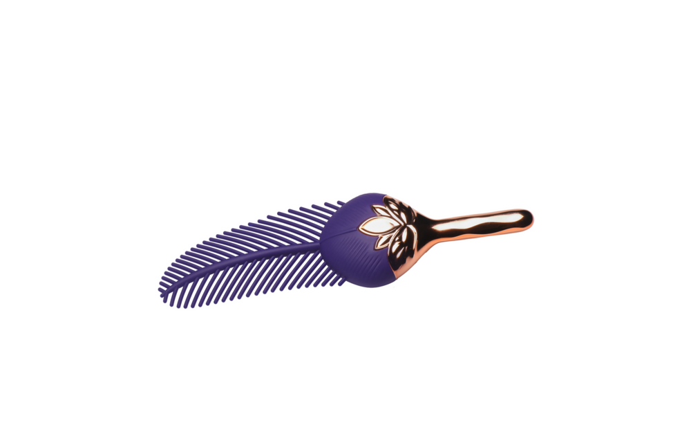 The Tickler Vibrating Silicone Feather Purple - Xr Brands