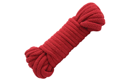 Japanse Katoenen Bondage Touw Rood – Zacht & Veilig 10M