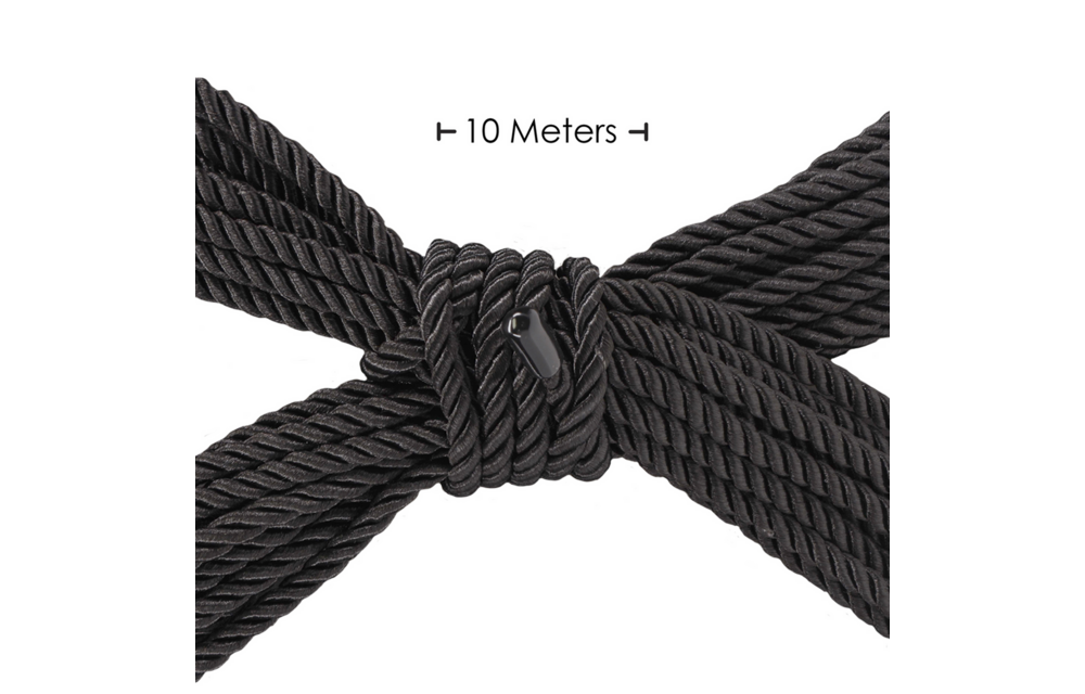 Polyester Bondage Rope 10M Black – Strong & Sensual