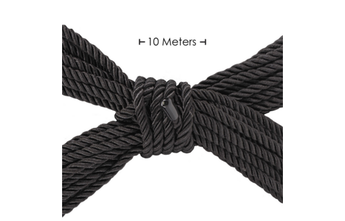 Polyester-Bondage-Seil 10 m schwarz – Stark & sinnlich