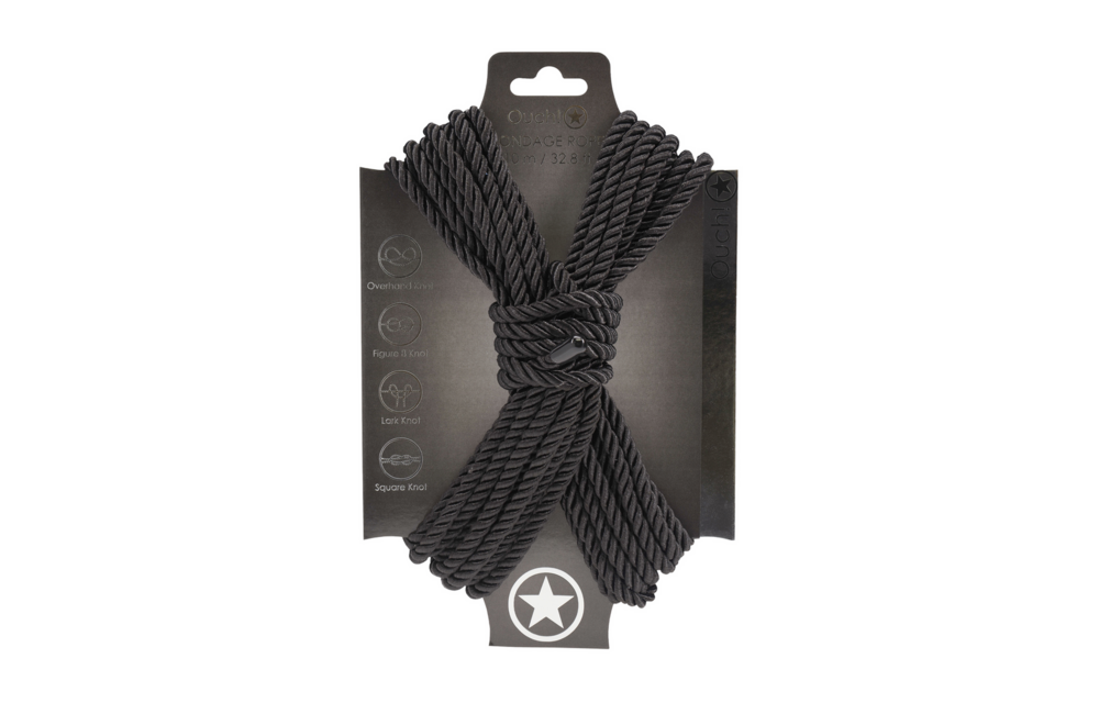 Polyester Bondage Rope 10M Black – Strong & Sensual