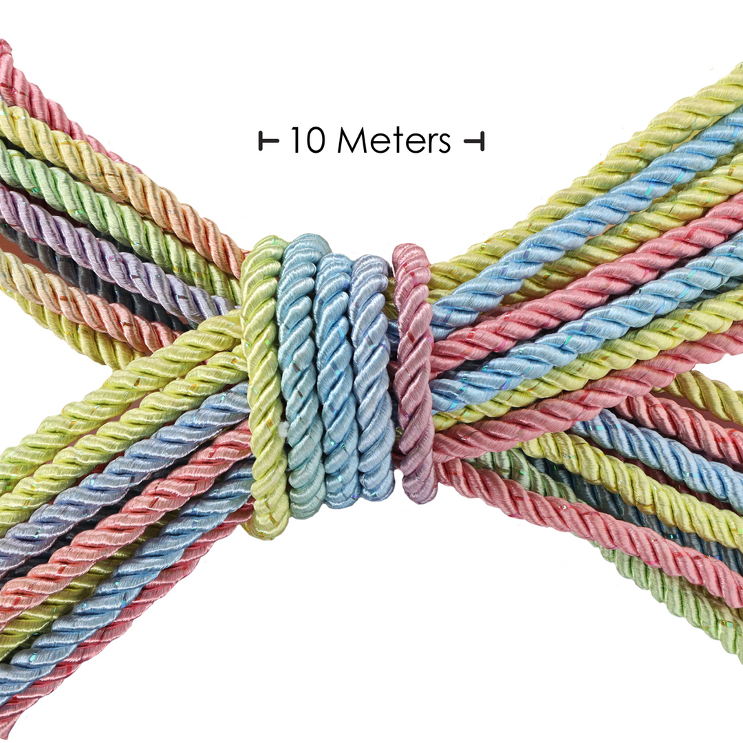 Polyester Bondage Touw - 10 m - Multicolor Pastel