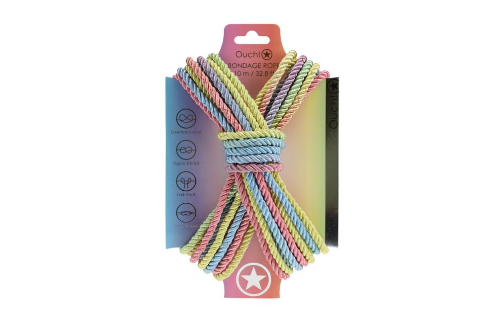 Polyester Bondage Rope 10M Multicolour Pastel – Strong & Sensual