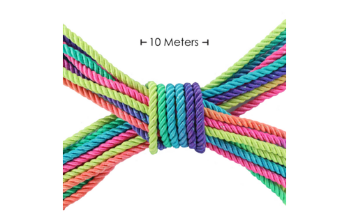 Polyester Bondage Rope - 32.8 ft / 10 m - Multicolor Bright