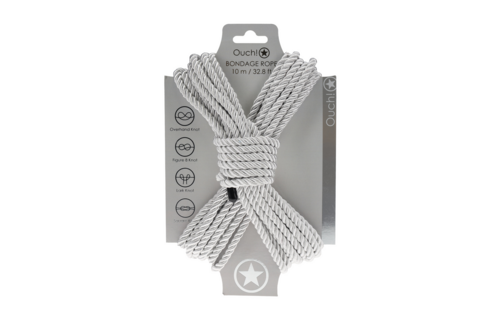 Polyester Bondage-Seil - 10 m - Silber