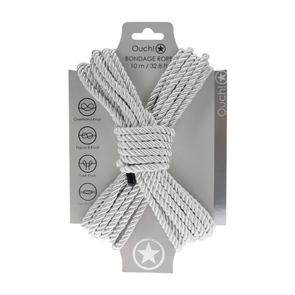 Polyester-Bondage-Seil Silber 10 m – Sinnlich & Bequem