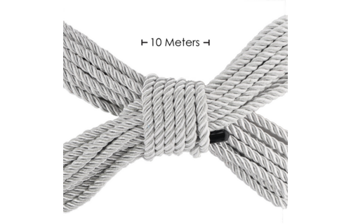 Polyester Bondage Rope Silver 10M – Sensual & Comfortable