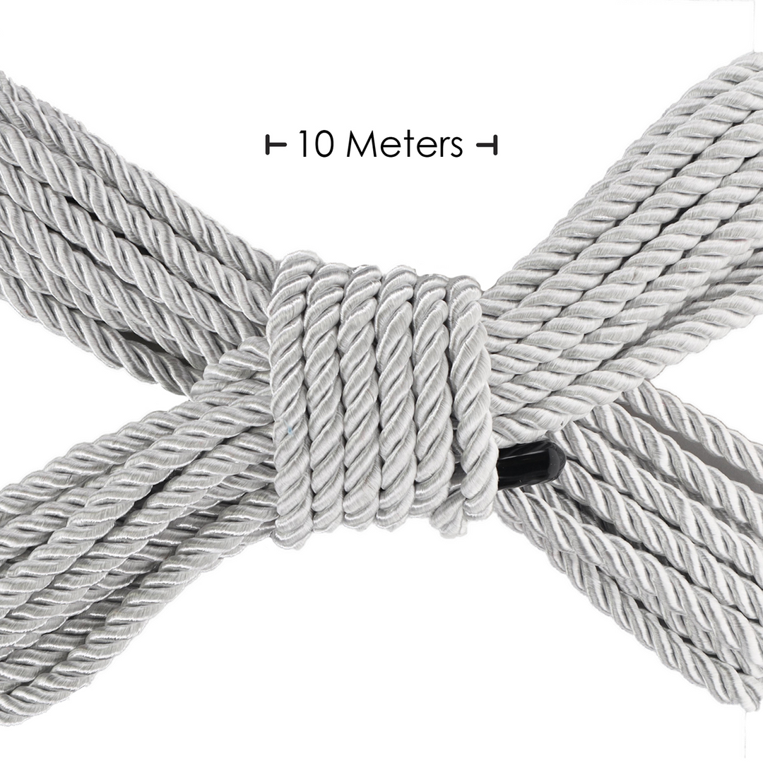 Polyester-Bondage-Seil Silber 10 m – Sinnlich & Bequem