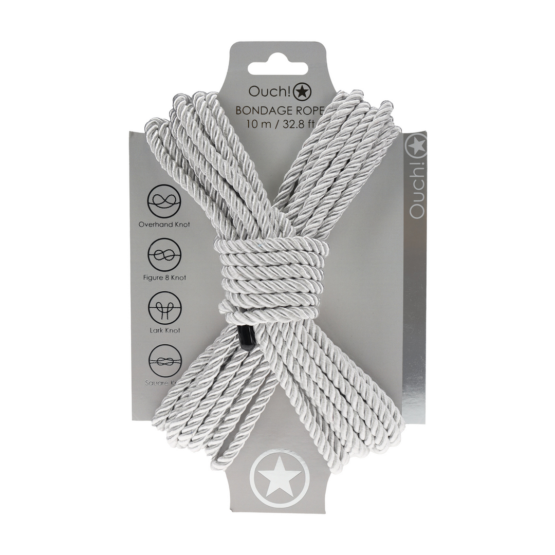 Polyester Bondagetouw Zilver 10M – Sensueel & Comfortabel