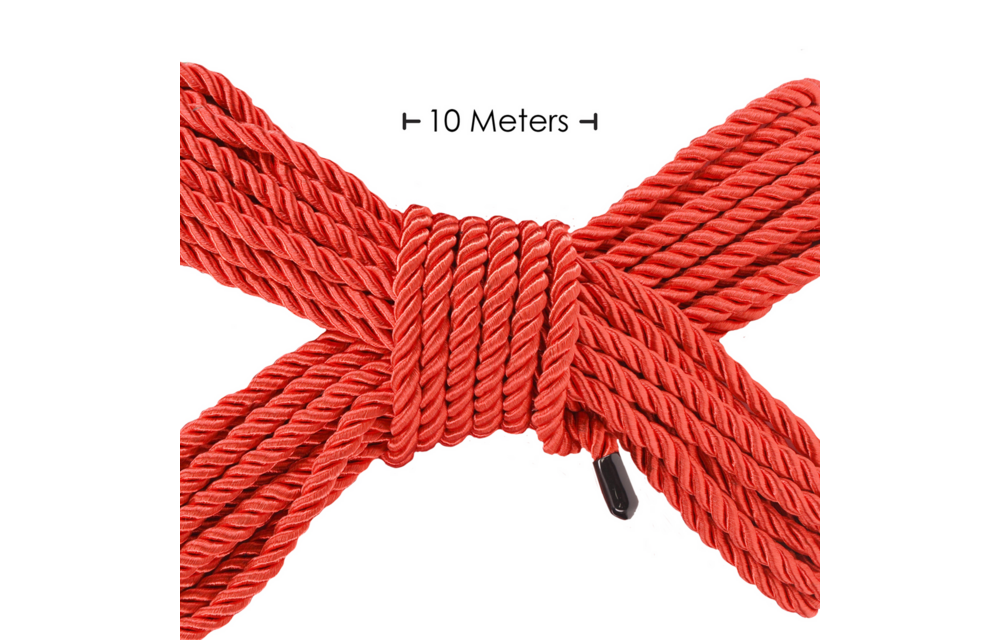 Polyester-Bondage-Seil Rot 10 m – Stark & Sinnlich