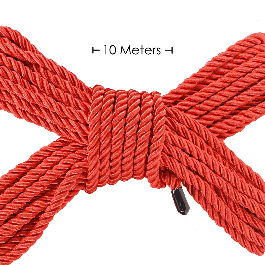 Polyester Bondage Touw - 10 m - Rood