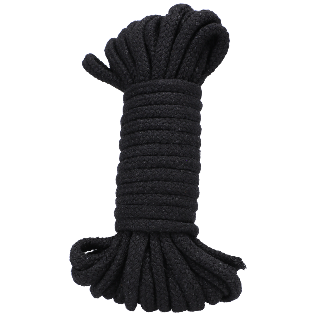 Cotton Rope 32 Ft Black - Strong, Comfortable & Safe